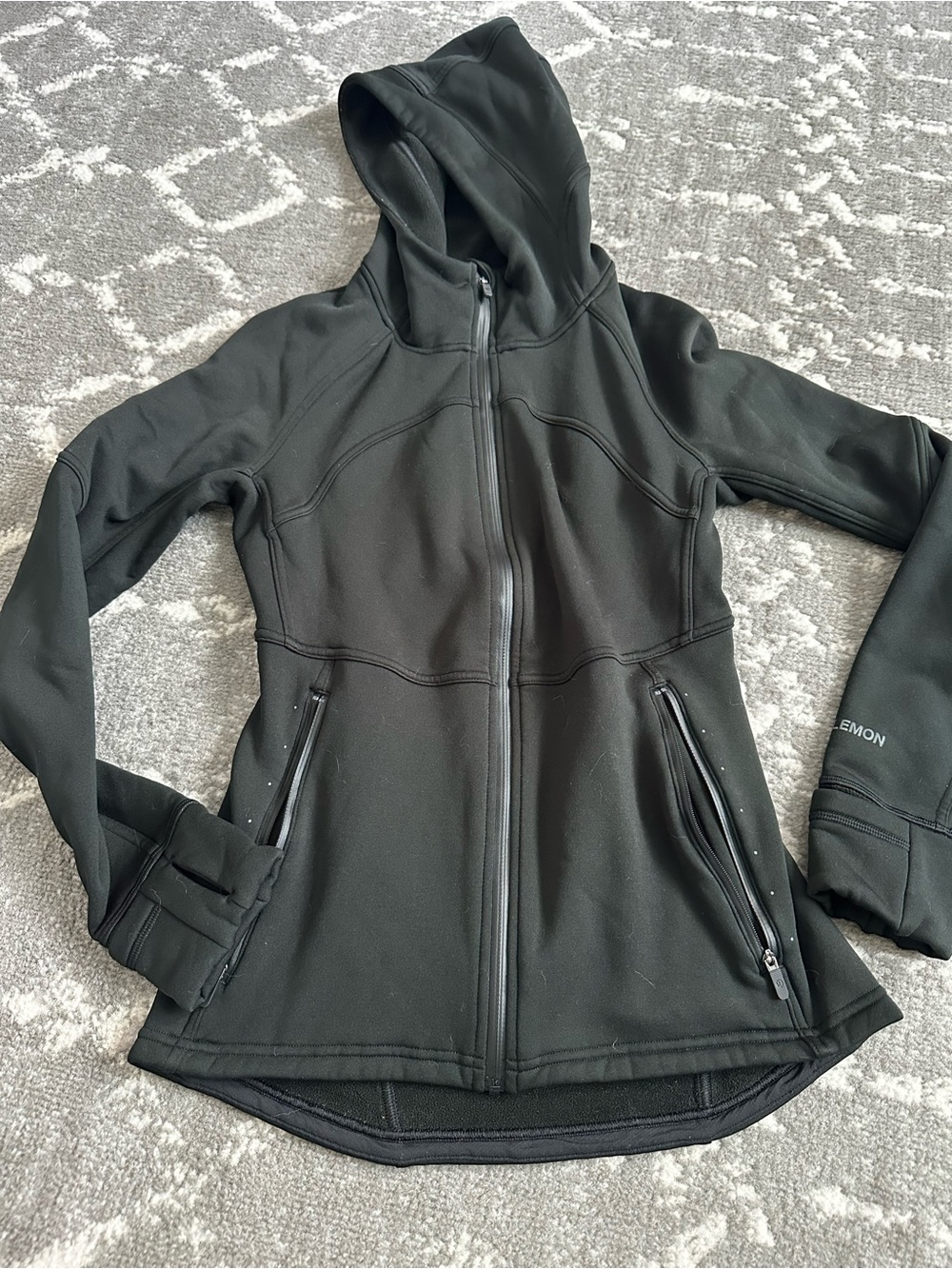 lululemon athletica Black Hooded Jacket